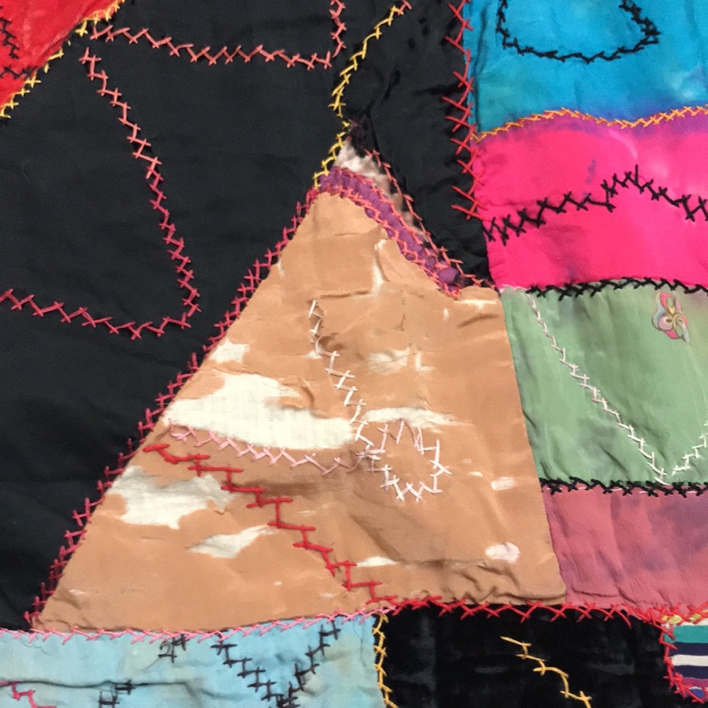 Vintage 🪡🧵 ❤️ 🪡🧵crazy quilt - Picture 10 of 12